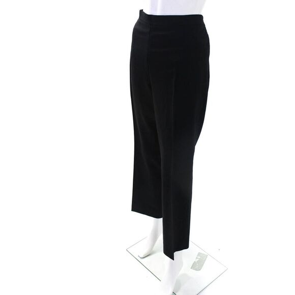 Akris Punto Women's Straight Leg Zip Closure Dress Pant Black Size 14 - Picture 2 of 10